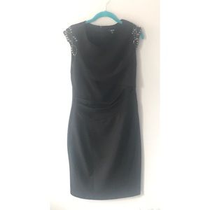 XOXO Sheath Dress with Accented Shoulders